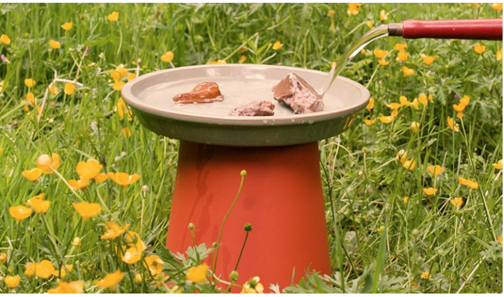 Homemade bird bath Homemade bird bath