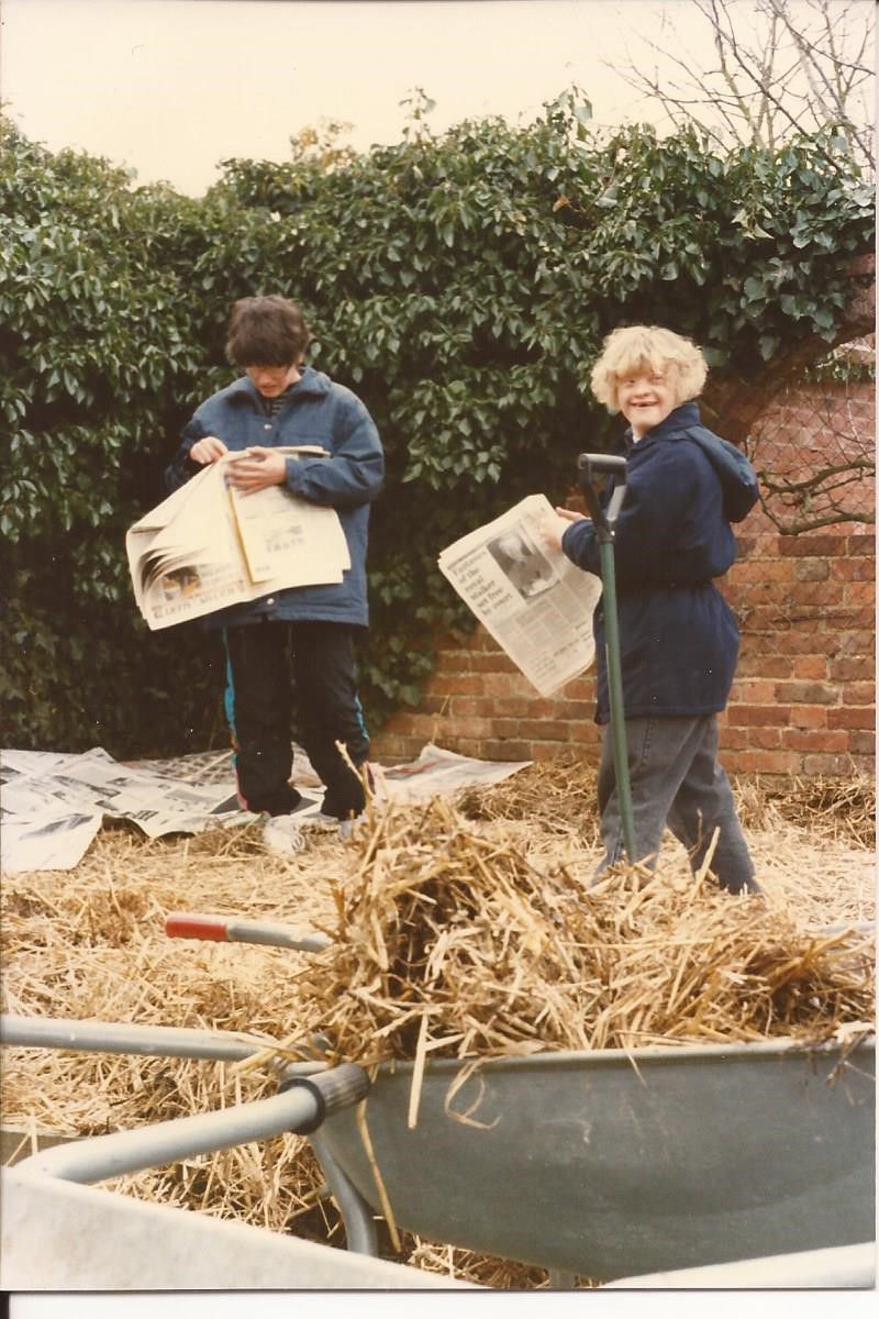 Special needs group working in garden at Bore Place